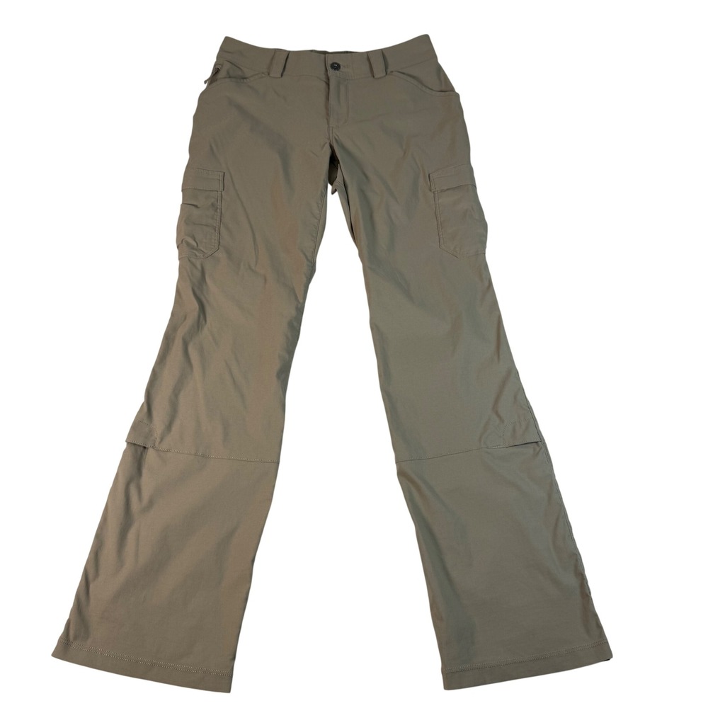 Duluth Trading Co Cargo Pants Womens 6x33 Tan Nylon Stretch Gorpcore Hiking Work